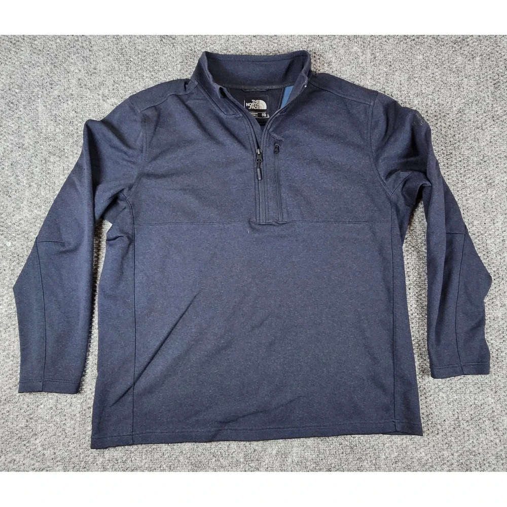 The North Face Mens XXL Navy Blue 1/4 Zip‎ Fleece Pullover Sweatshirt